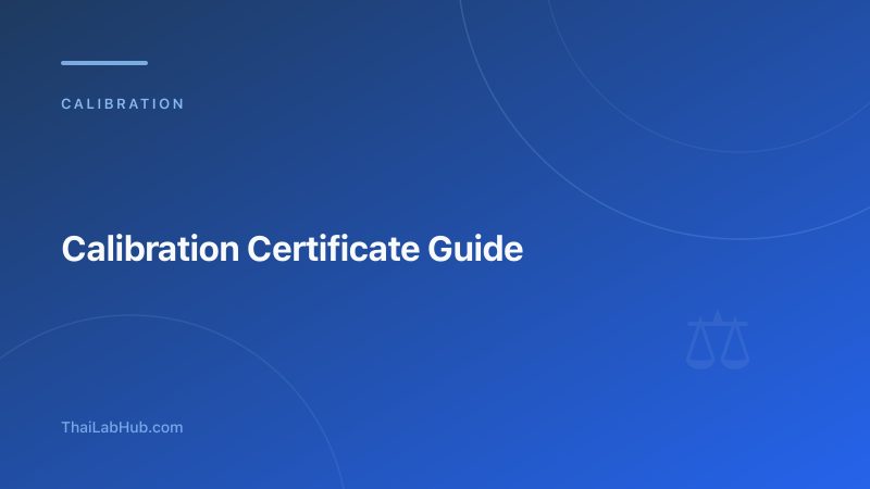 ใบรับรองการสอบเทียบ ISO 17025 คืออะไร? ข้อมูลสำคัญที่โรงงานและแล็บไทยต้องรู้