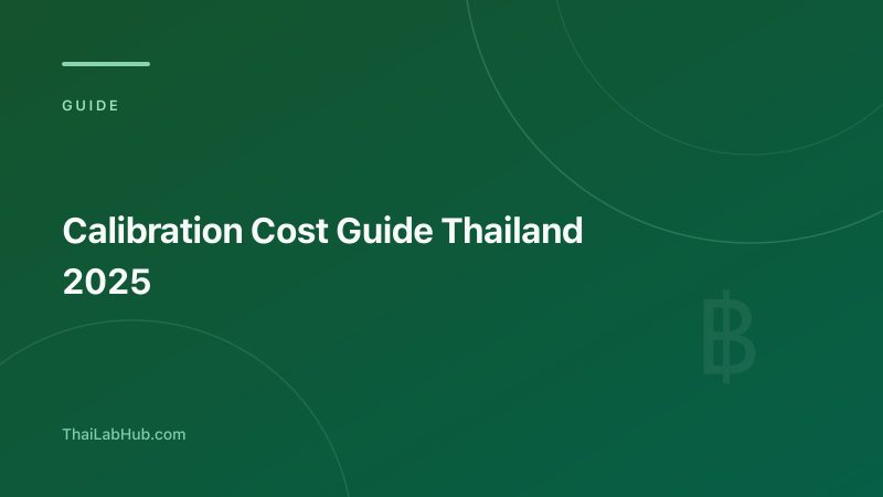 ราคาสอบเทียบเครื่องมือวัดในประเทศไทย ปี 2568: คู่มือฉบับสมบูรณ์