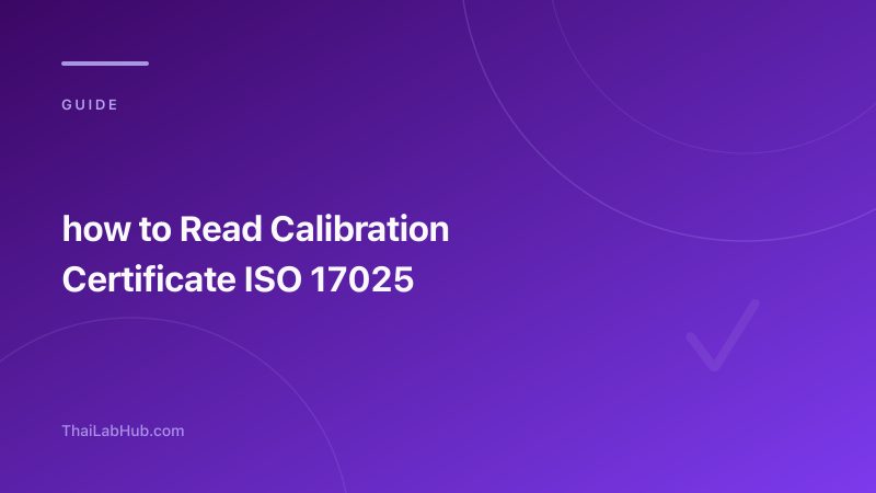 ใบรับรองการสอบเทียบ ISO 17025 อ่านอย่างไร: คู่มือทีละขั้นตอน
